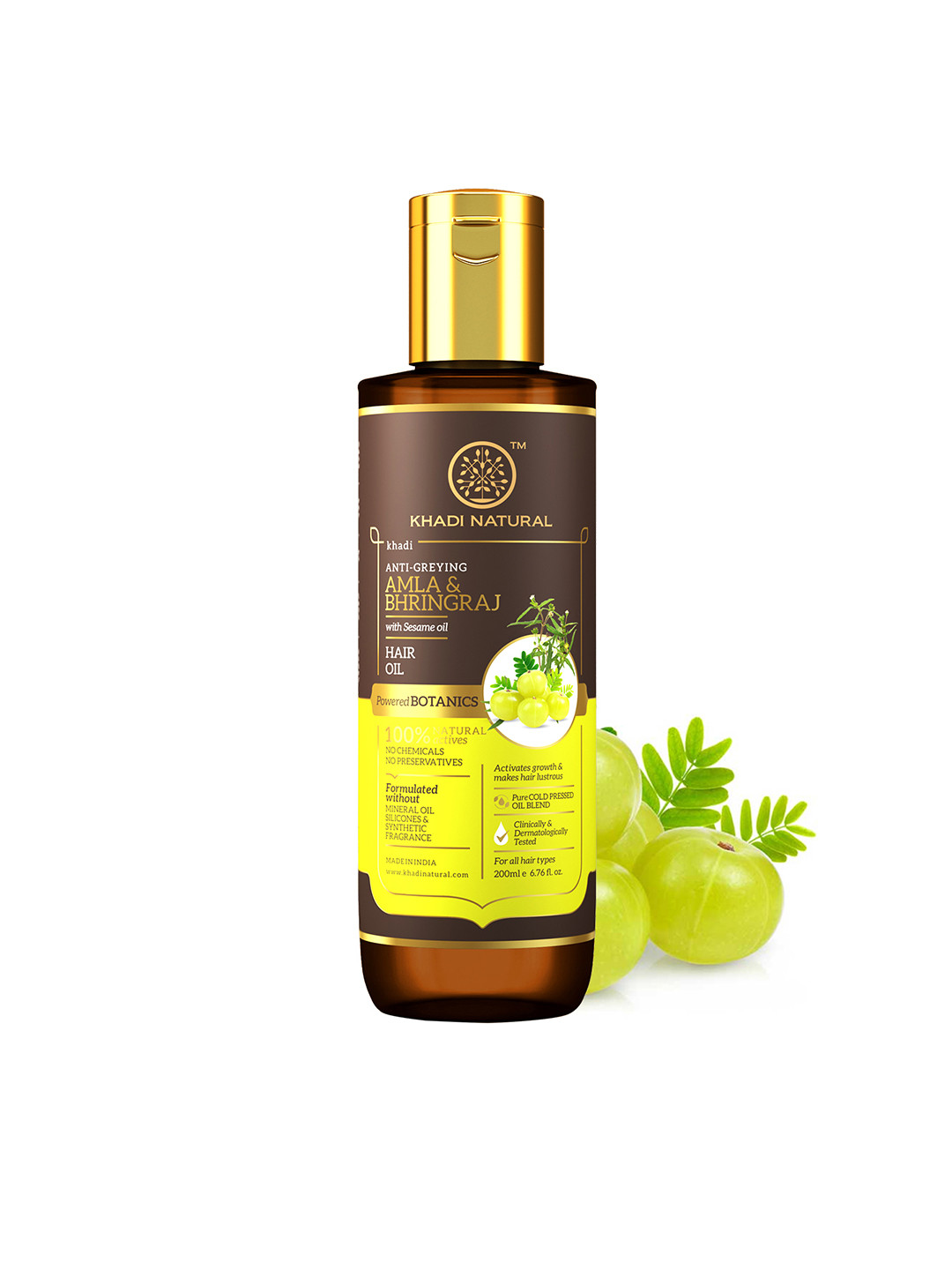 Khadi Natural Powered Botanics Amla Bhringraj Hair Oil - 200ml