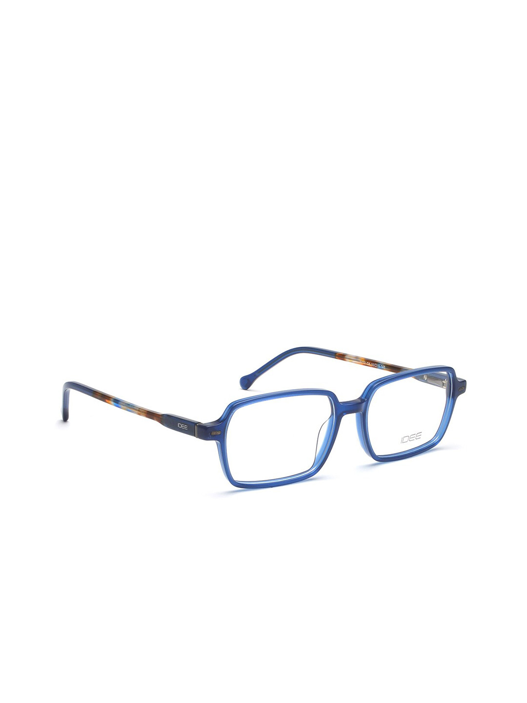 IDEE Unisex Transparent & Blue Full Rim Rectangle Frames