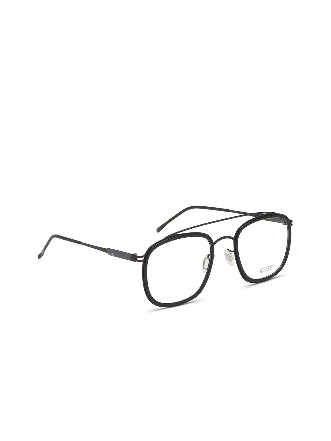 IDEE Men Black & Black Full Rim Square Frames