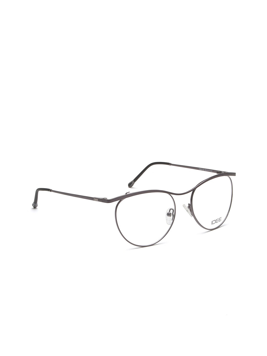 IDEE Women Grey & Gunmetal-Toned Full Rim Oval Frames