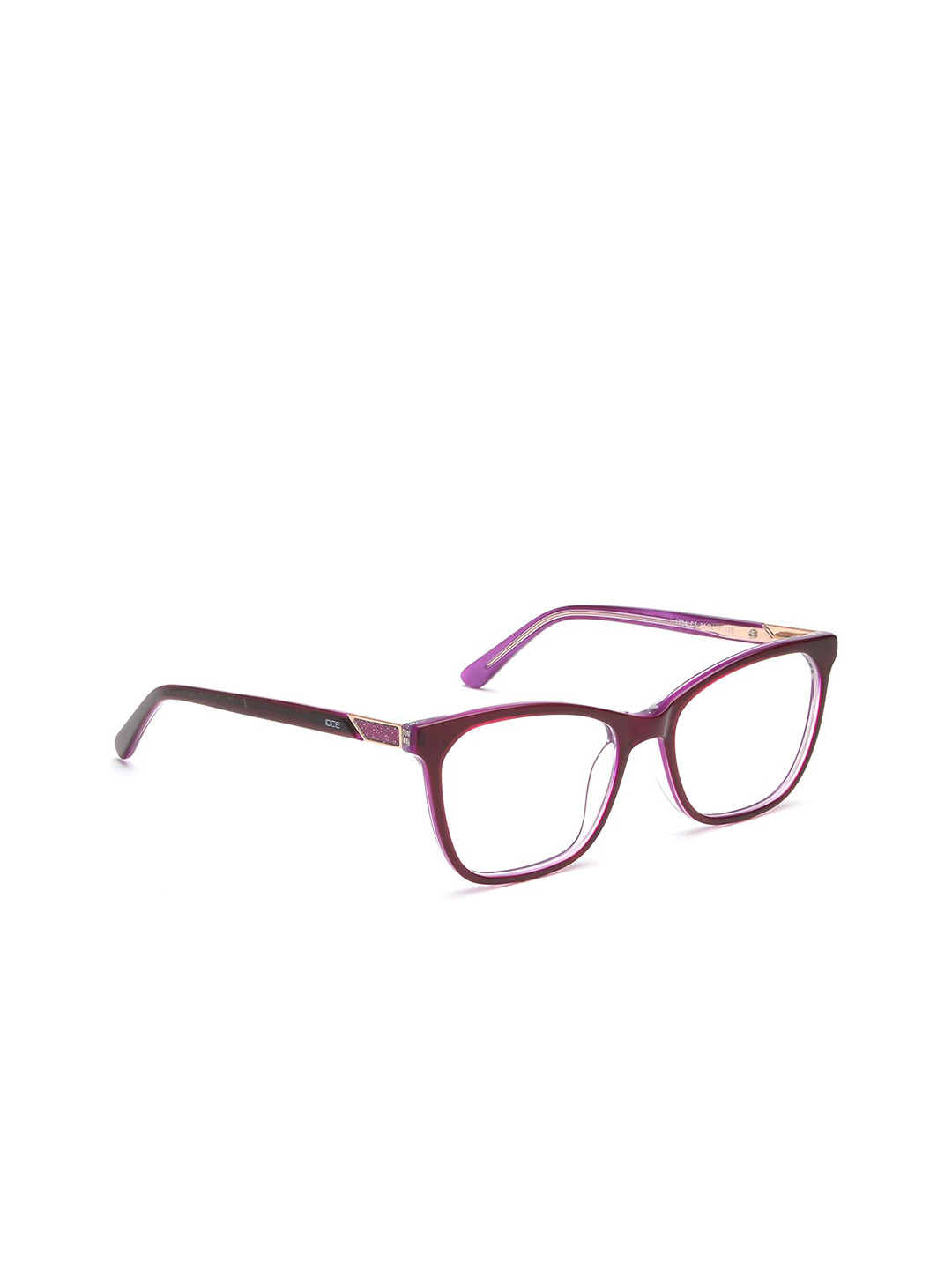 IDEE Women Transparent & Maroon Full Rim Square Frames