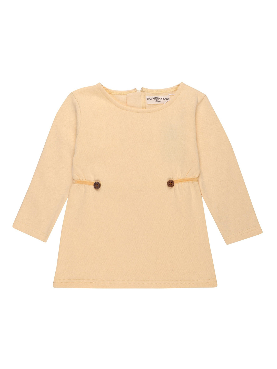 The Mom Store Girls Cream-Coloured Sweater Dress