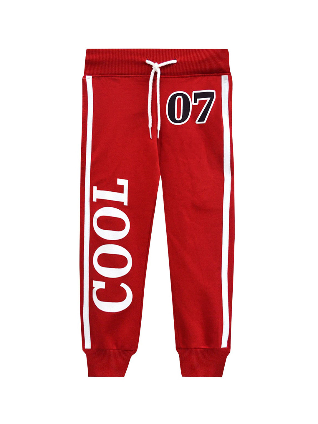 A.T.U.N. Boys Red Printed Joggers Trackpant