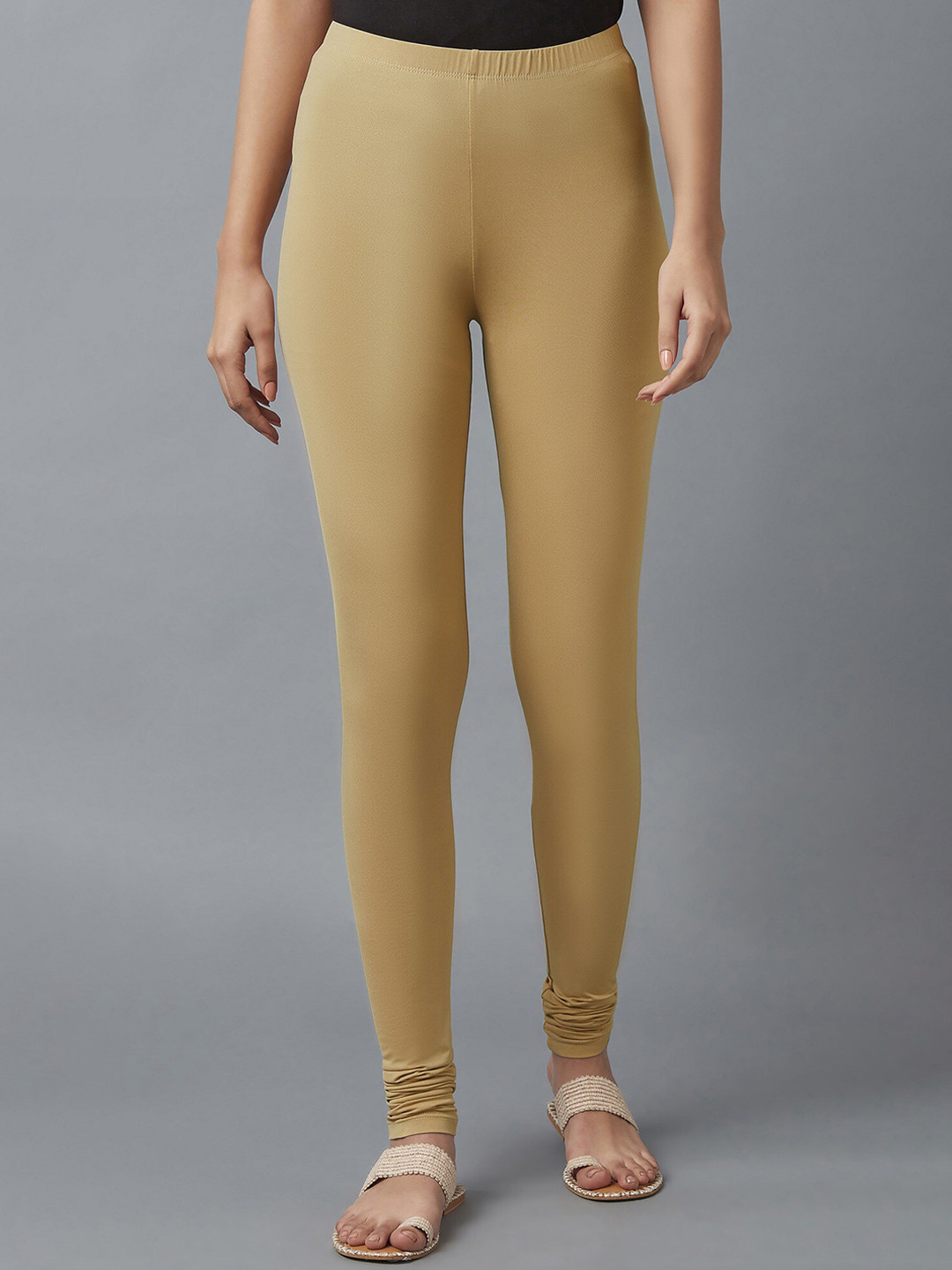 elleven Solid Cotton Churidar Leggings