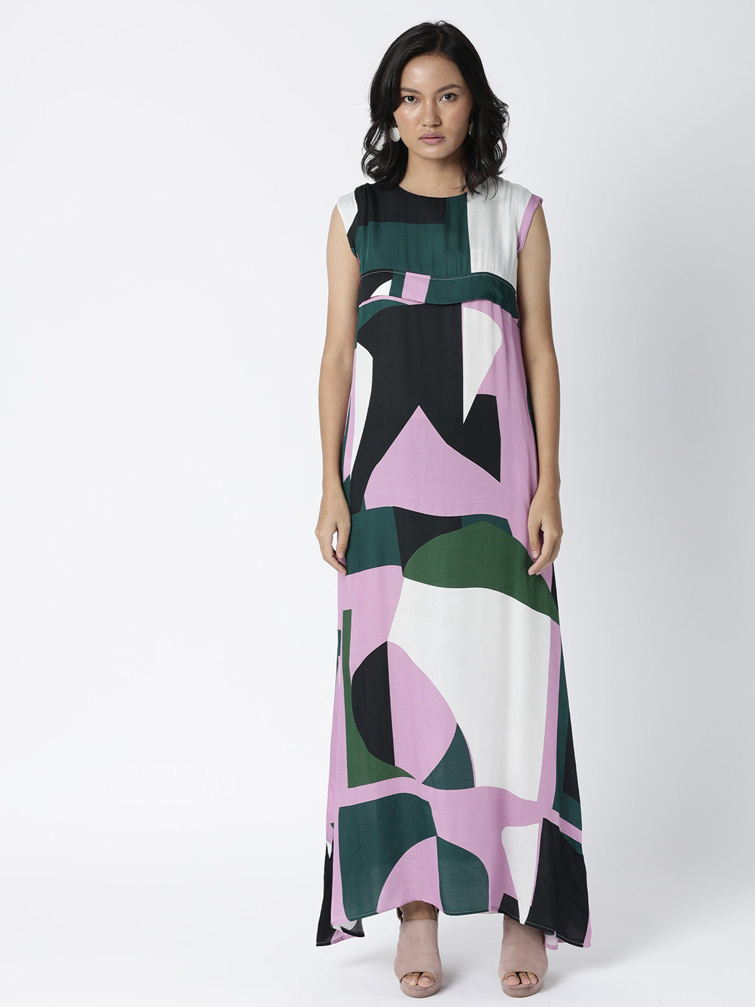 RAREISM Purple & Green Maxi Dress