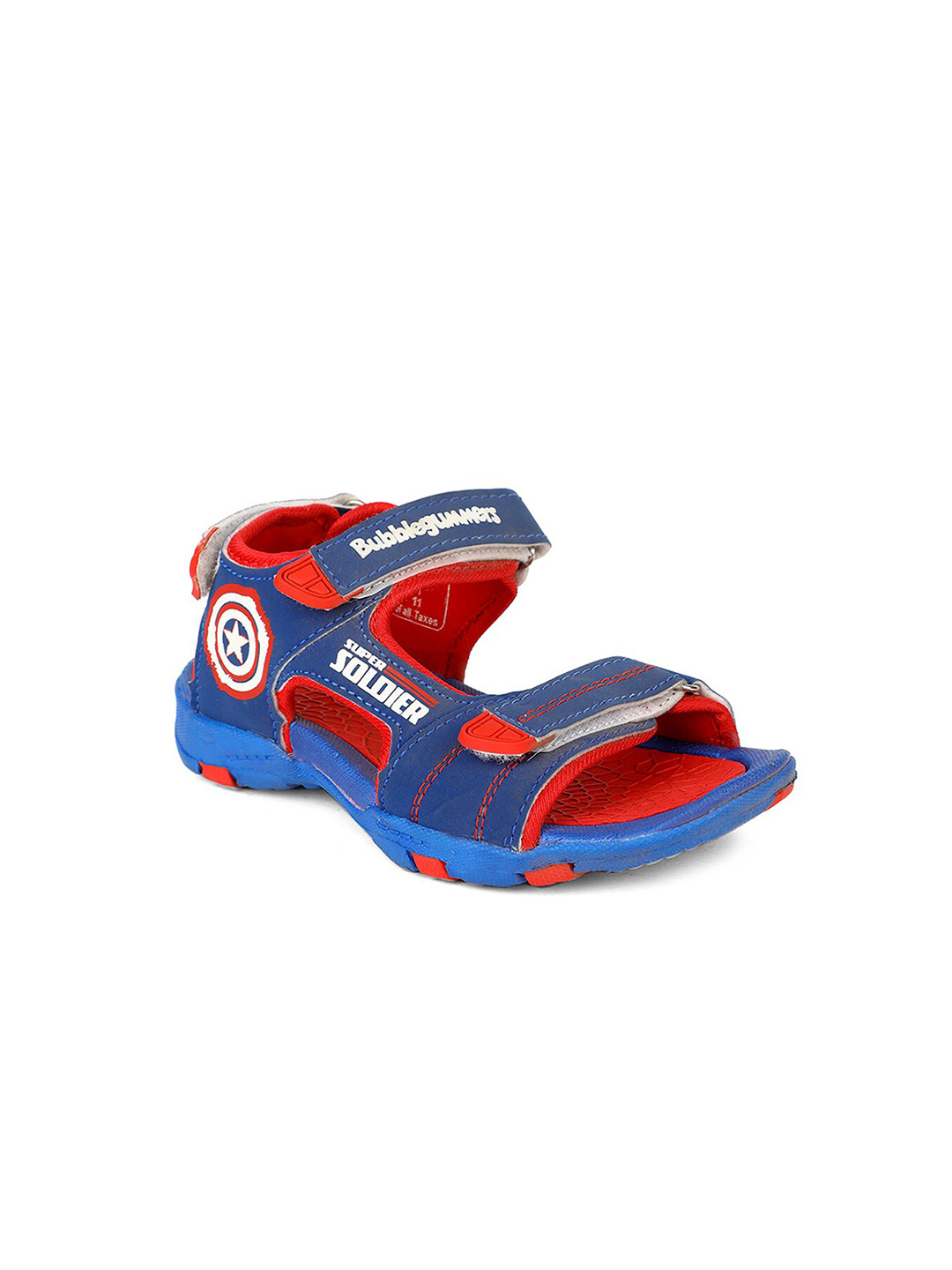 Bubblegummers Boys Blue & Red Marvel Printed Sports Sandals