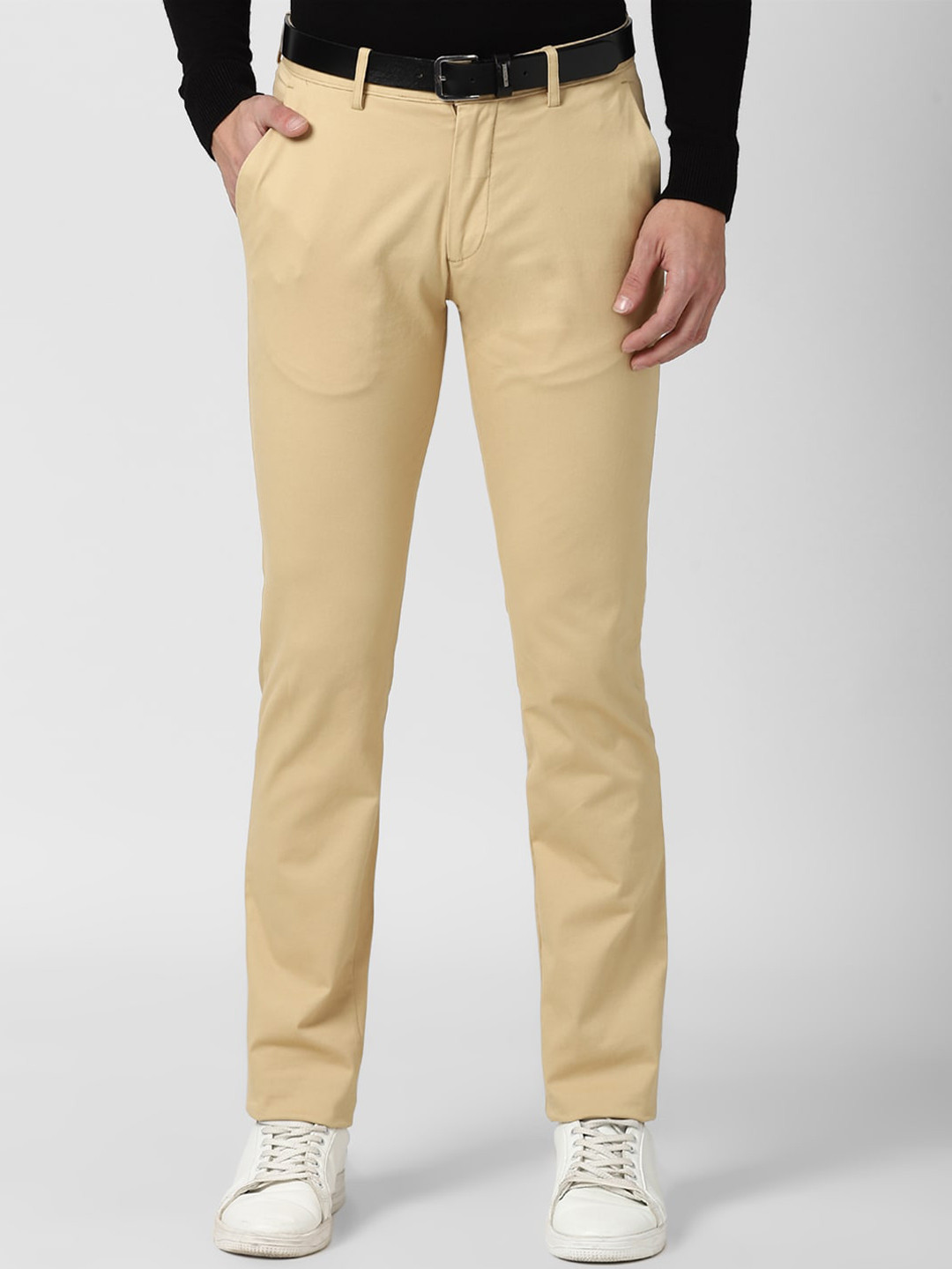 Peter England Casuals Men Khaki Slim Fit Chinos Trousers