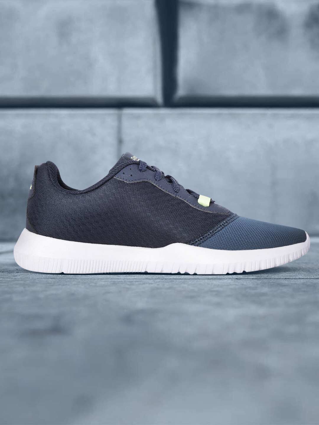 Reebok Men Navy Blue Woven Design Edgility Running Shoes