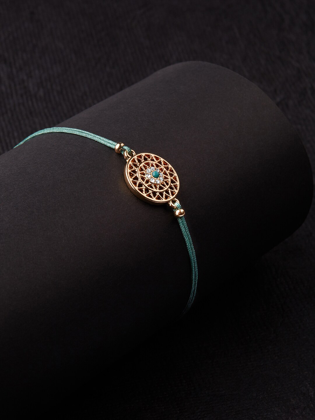 Accessorize Women Green Turquoise Stone Filigree Friendship Bracelet