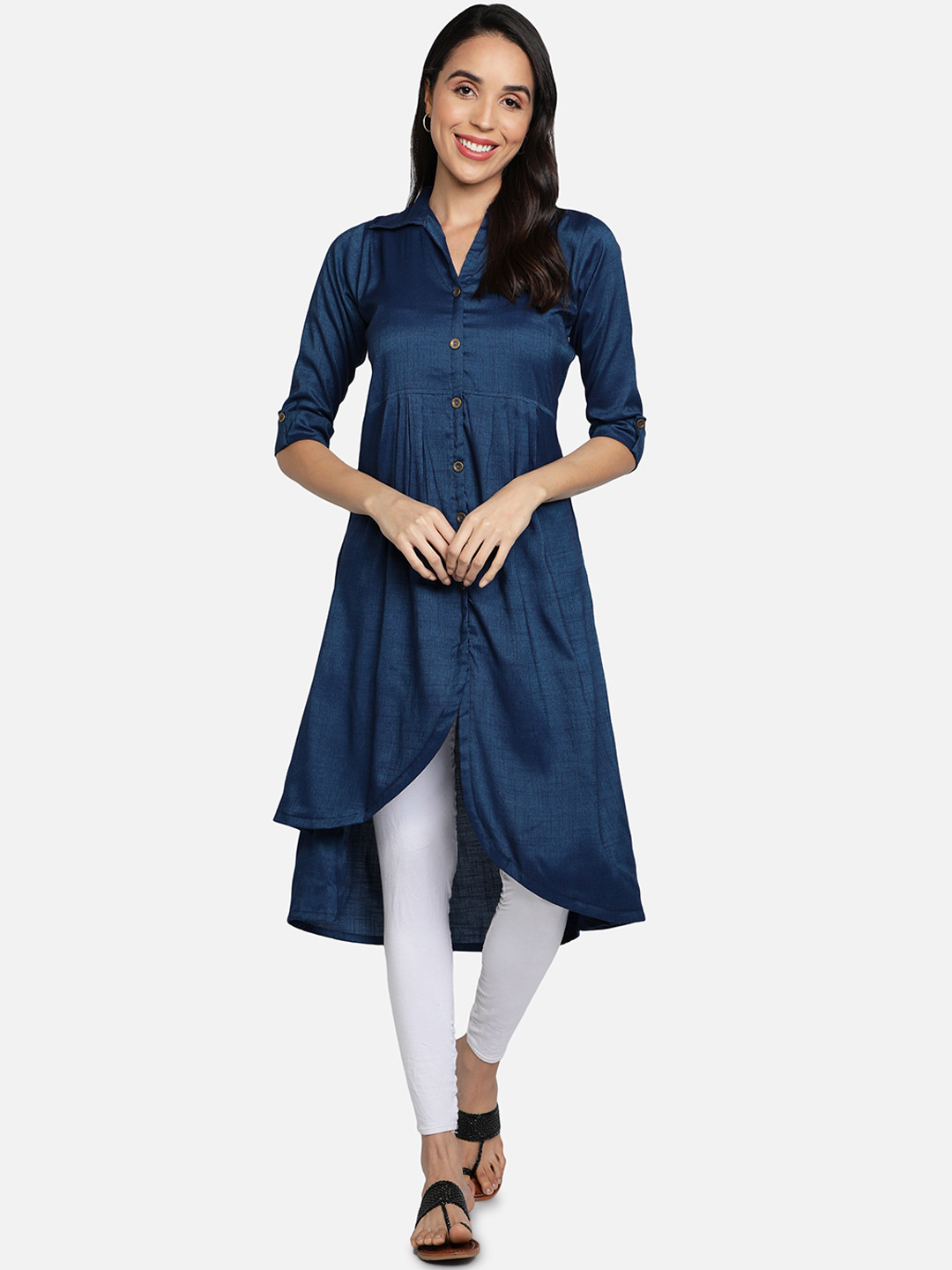 Fabclub Women Blue Kurta