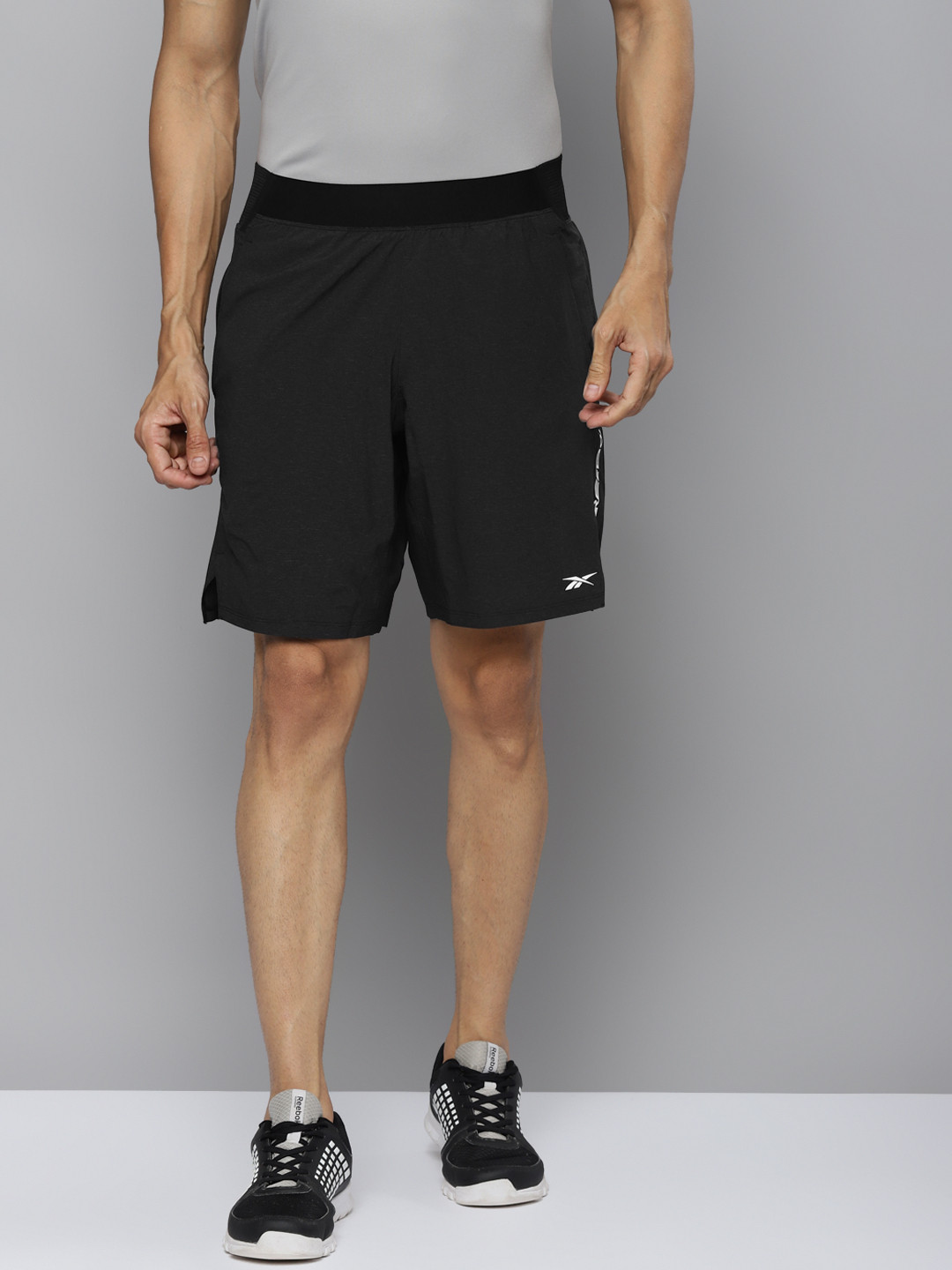 Reebok Men Black Epic Graphic Training Shorts