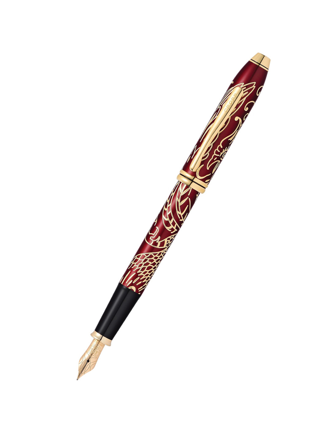 Cross Red & Gold-Toned Solid Year Of Rooster Townsend Lacquer With Appment