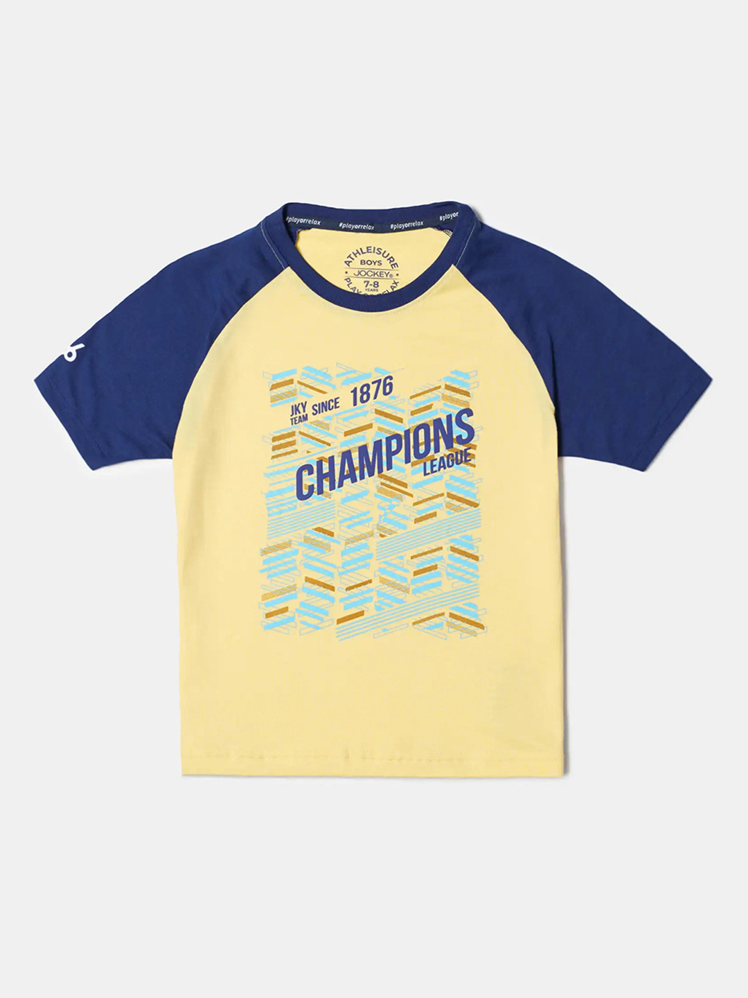 Jockey Boys Super Combed Cotton Printed Round Neck Half Sleeve Tshirt-AB19