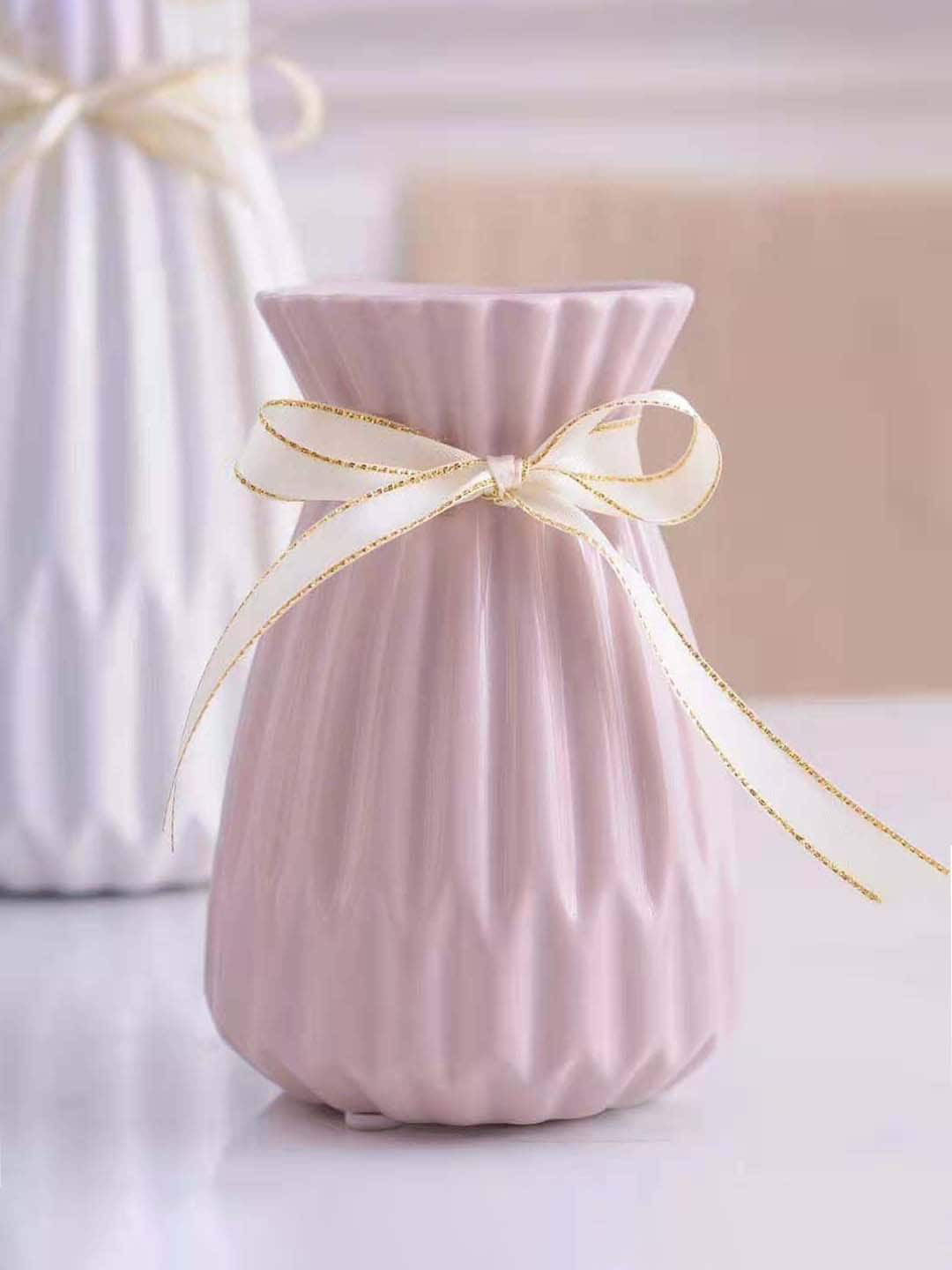 MARKET99 Pink Solid Flower Vase