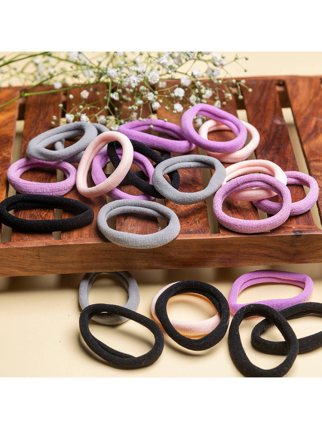 Jewelz Women Multi-coloured Set of 20 Ponytail Holders