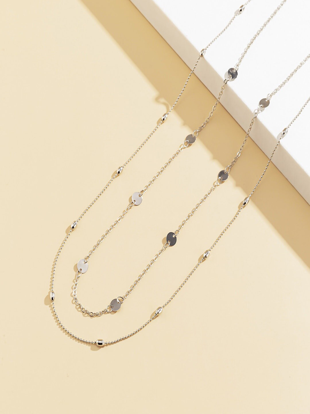 AQUASTREET Pack Of 2 Silver-Toned Dual Strand Waist chain