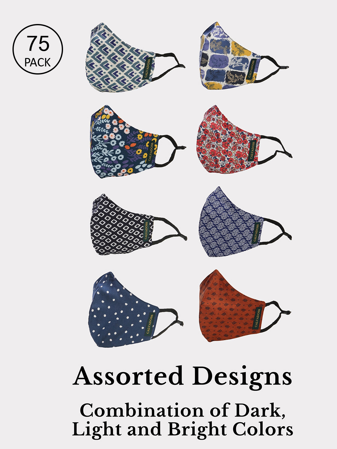 Calvadoss Men Pack Of 75 3Ply Outdoor Face Masks