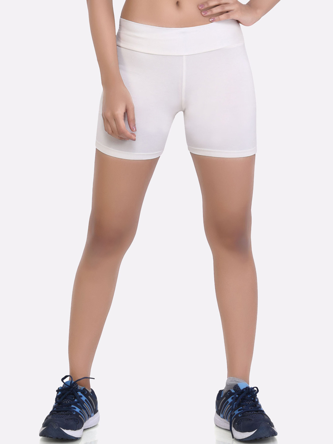 LAASA SPORTS Women Orange Skinny Fit Training or Gym Sports Shorts