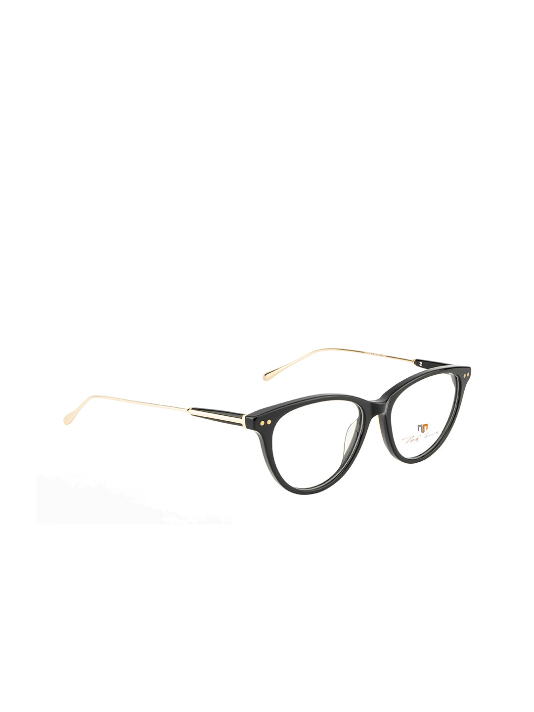 Ted Smith Women Black Solid Cateye Frames Eyeglasses