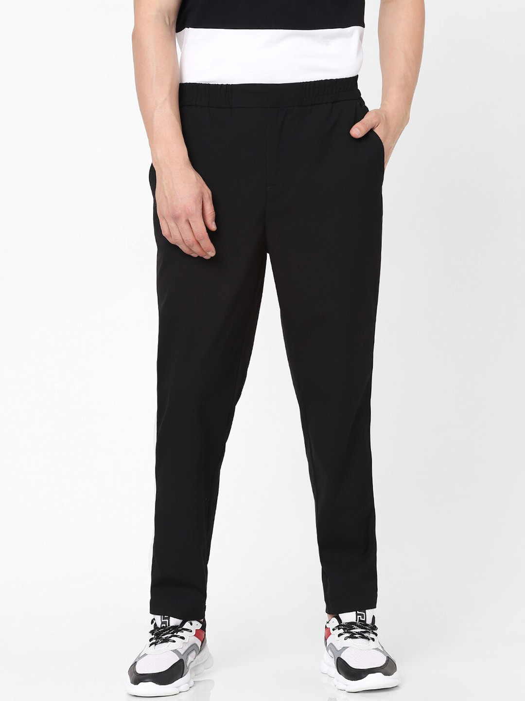 Celio Men Black Solid Track Pants