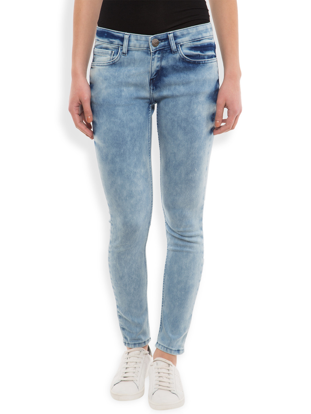 Tokyo Talkies Women Blue Skinny Pencil Fit Stretchable Jeans