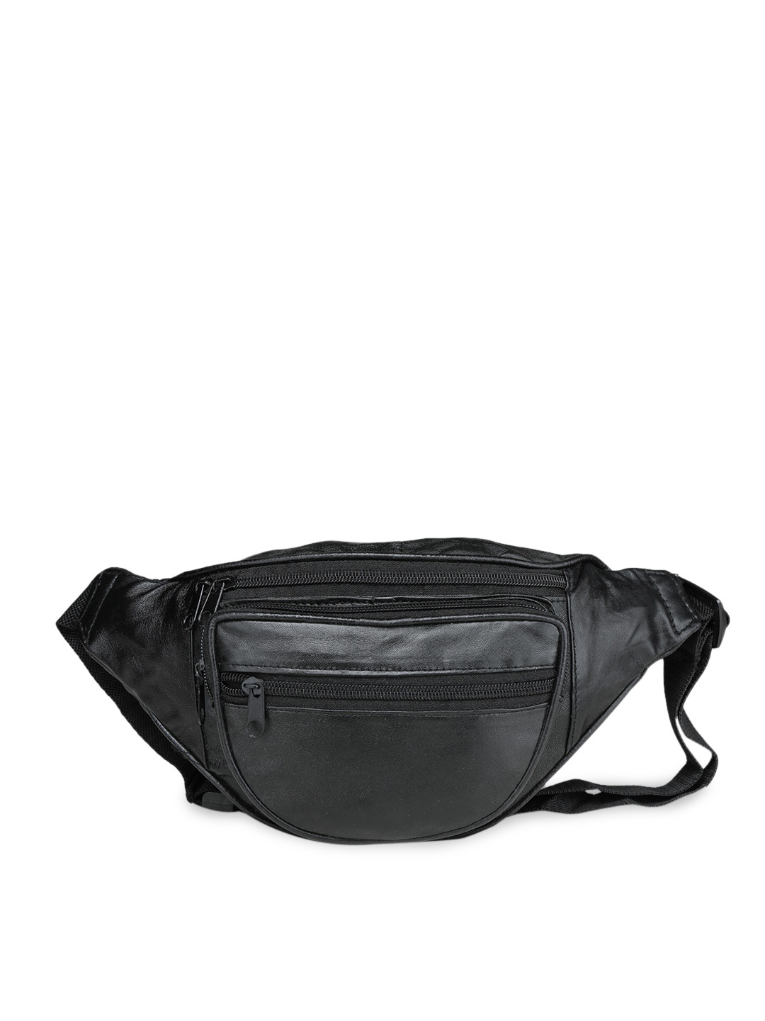 K London Black Leather Waist Pouch