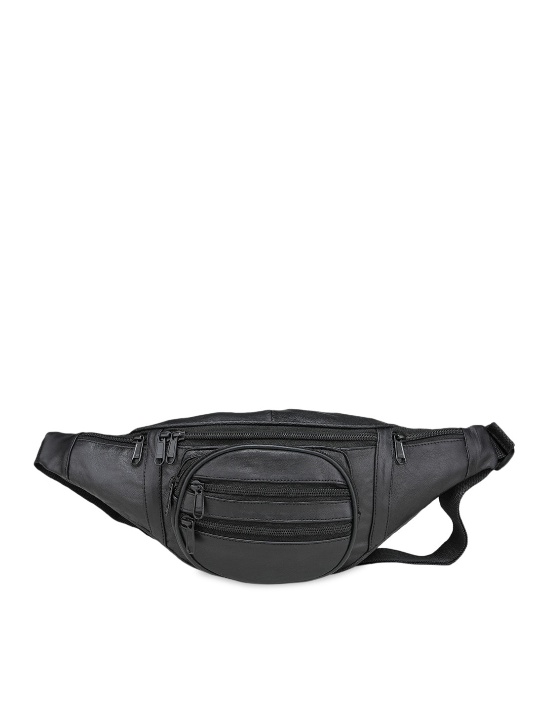 K London Black Leather Waist Pouch