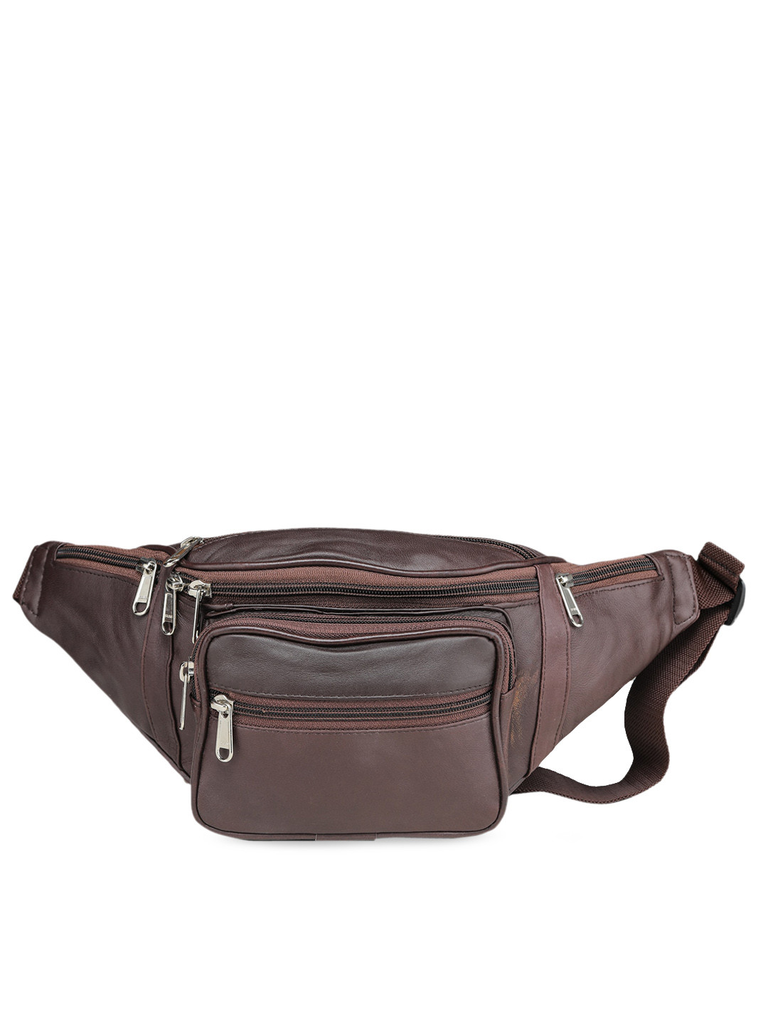 K London Unisex Brown Leather Waist Pouch