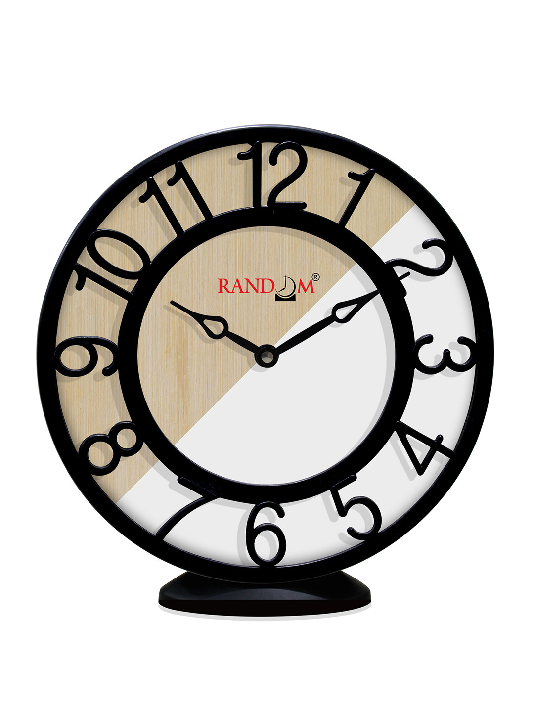 RANDOM Contemporary White Plastic Large Display Round Battery Analogue Wall Clock-21cm