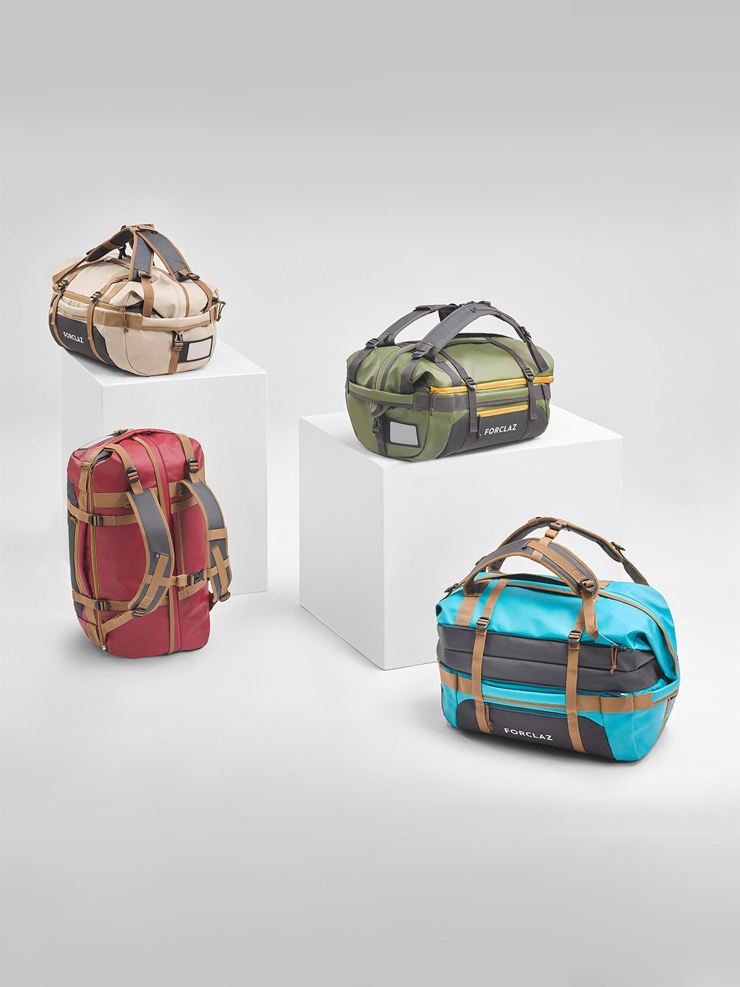 Decathlon FORCLAZ - Grey Expandable 80-120L Travel Duffle Bag