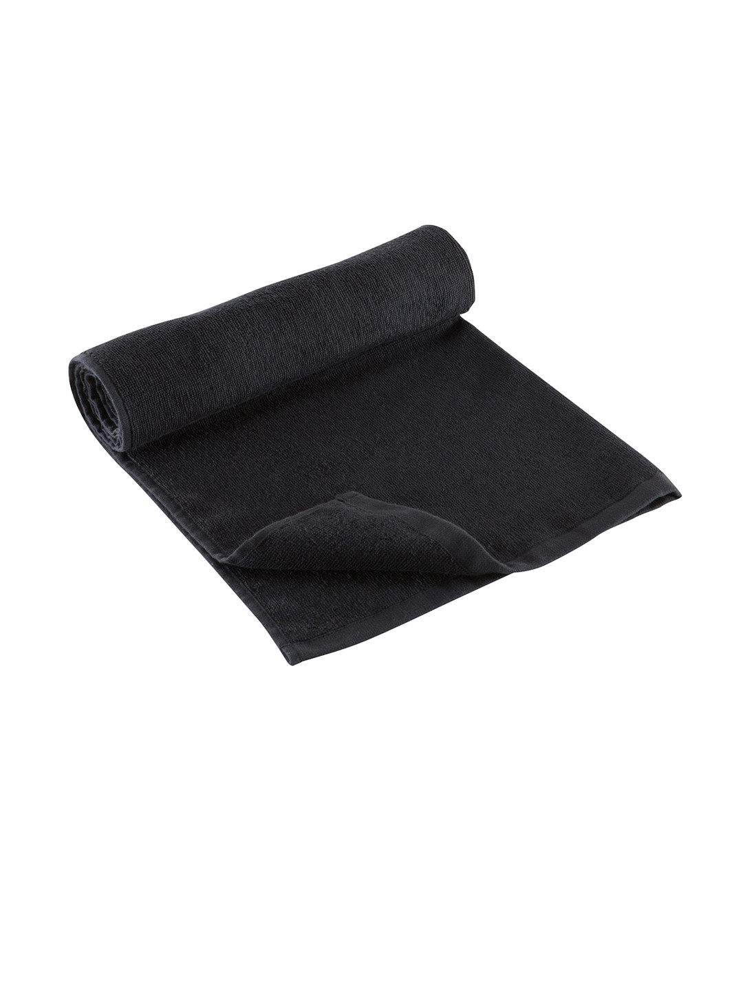 Decathlon DOMYOS - Unisex Black Solid 233 Gsm Quick Dry Fitness Towel