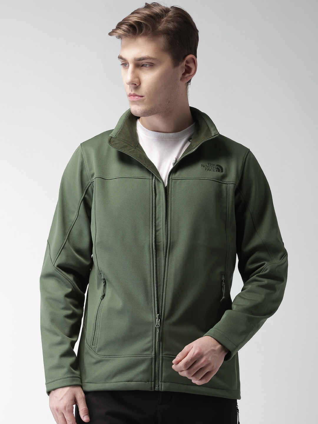 north face bomber jacket green