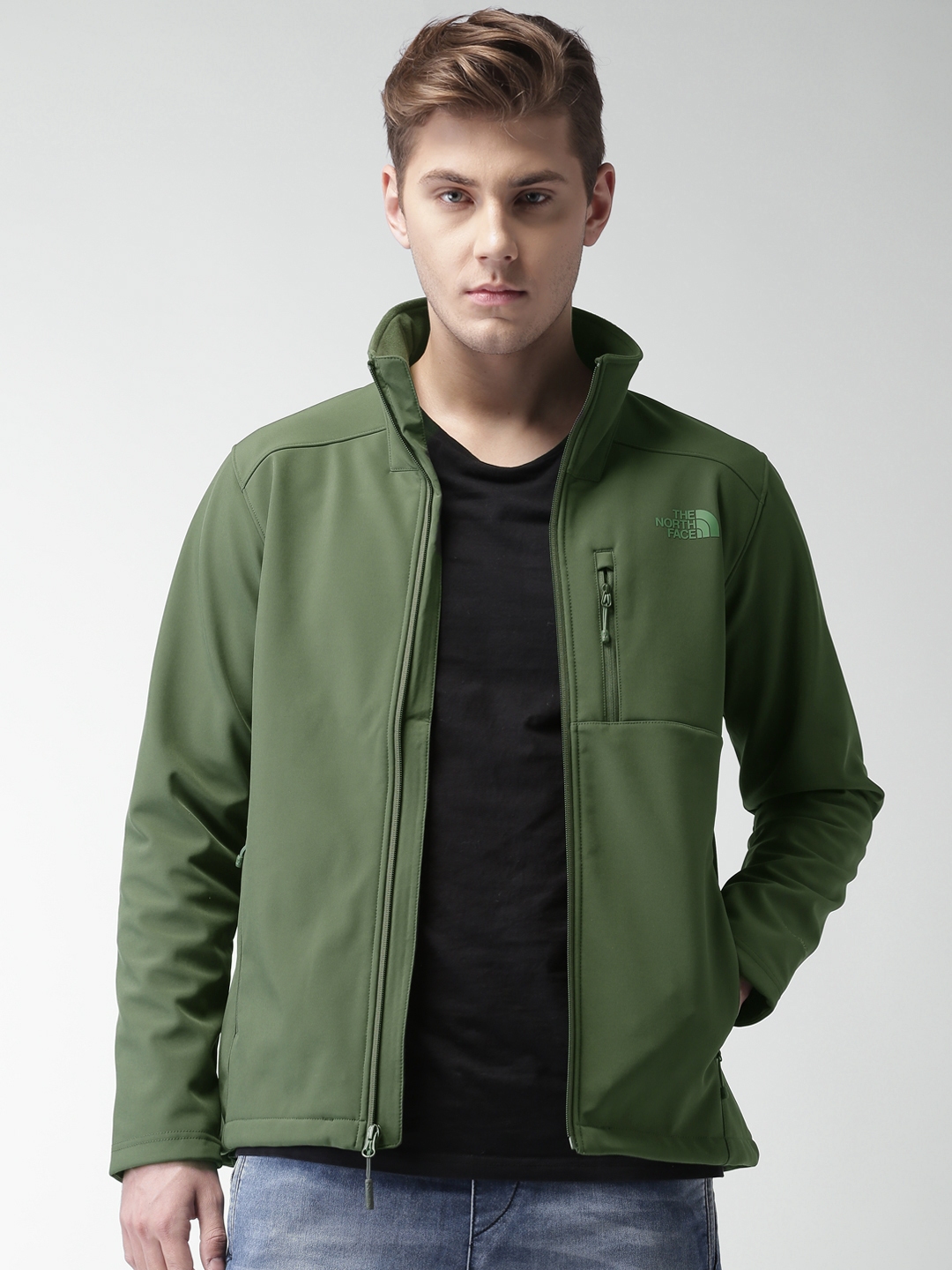 Buy The North Face Olive Green Apex Bionic 2 Asian Fit Bomber