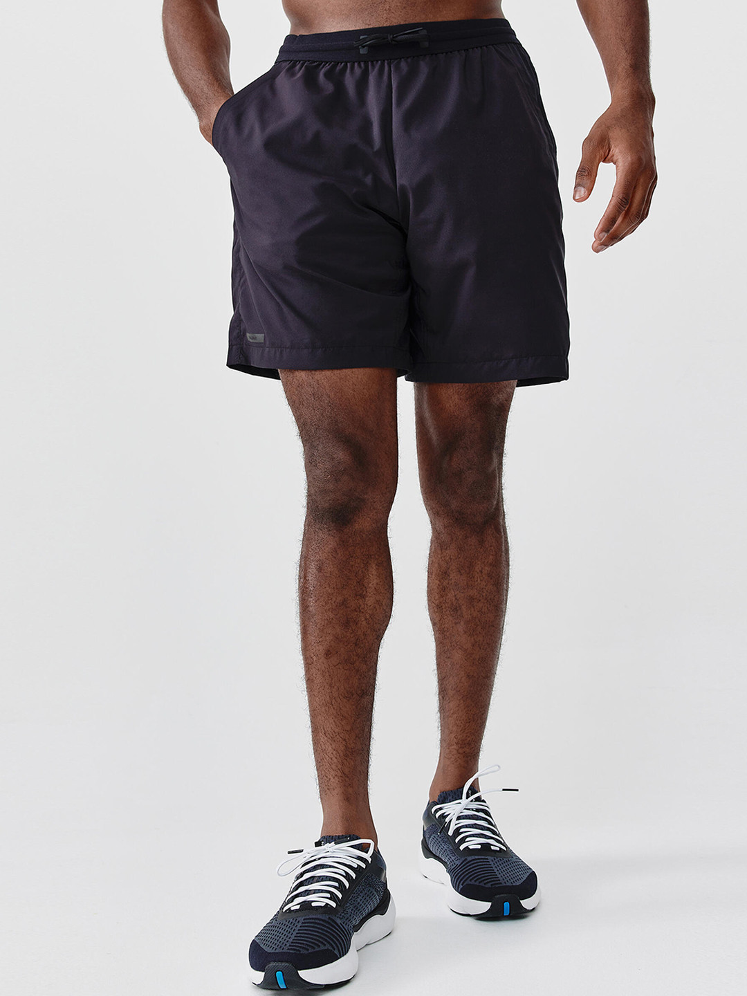 Decathlon Men Black Solid Running Breathable Shorts
