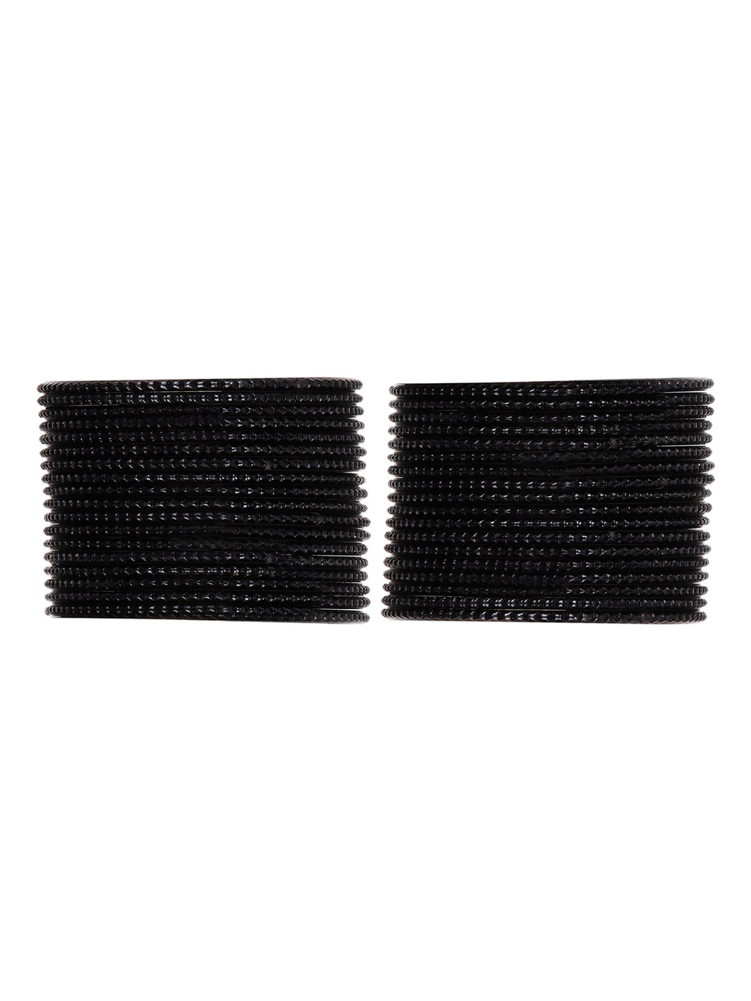 Arendelle Girls Set Of 36 Black Shinning Metal Bangles