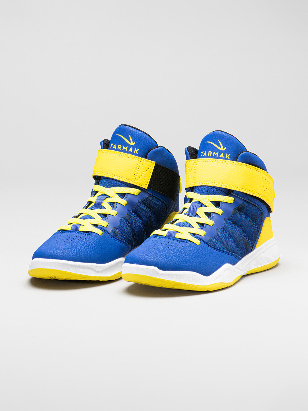 Decathlon Tarmak Kids Unisex Blue & Yellow Basketball Shoes