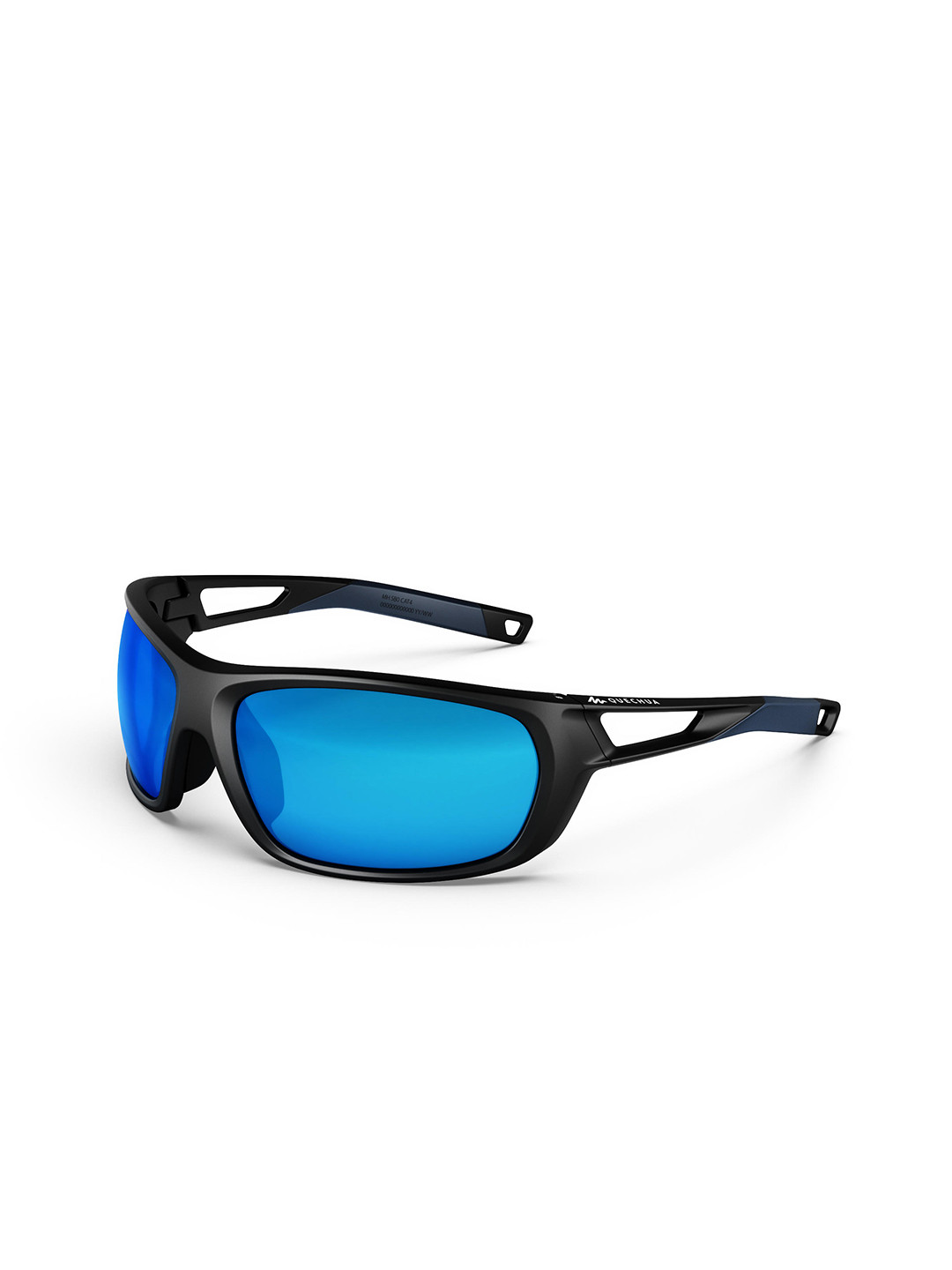 Decathlon  Unisex Blue Lens & Black Sports Sunglasses with UV Protected Lens