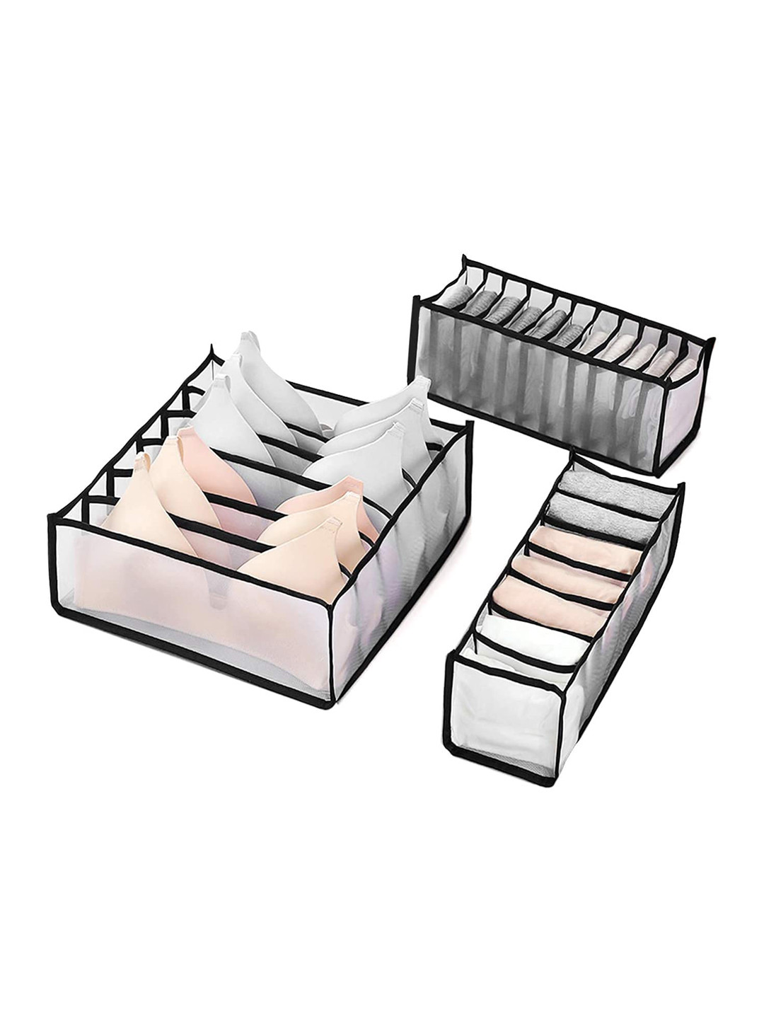 HOUSE OF QUIRK Set Of 3 Black Organizers