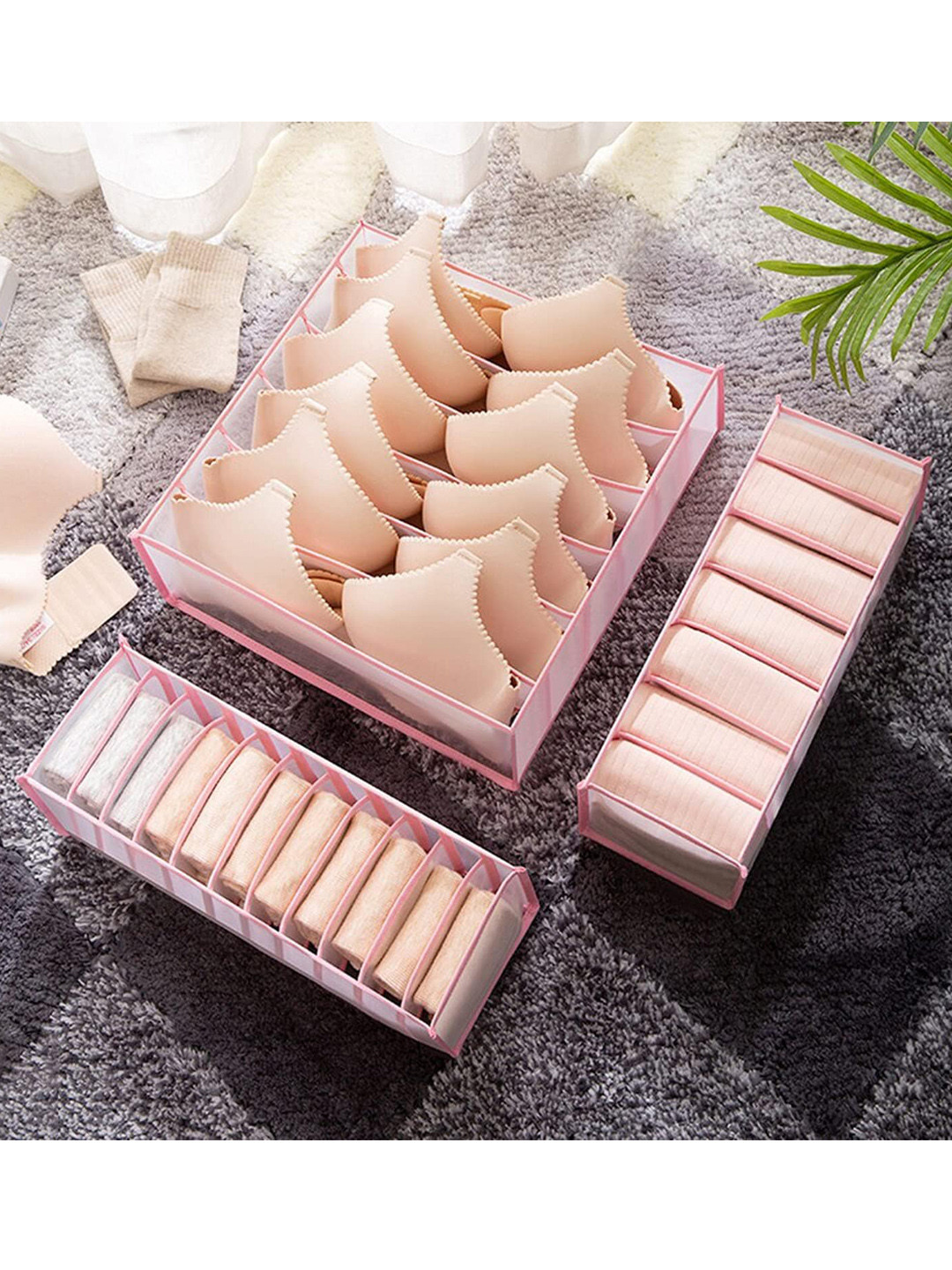 HOUSE OF QUIRK Pack of 3 Drawer Organizer