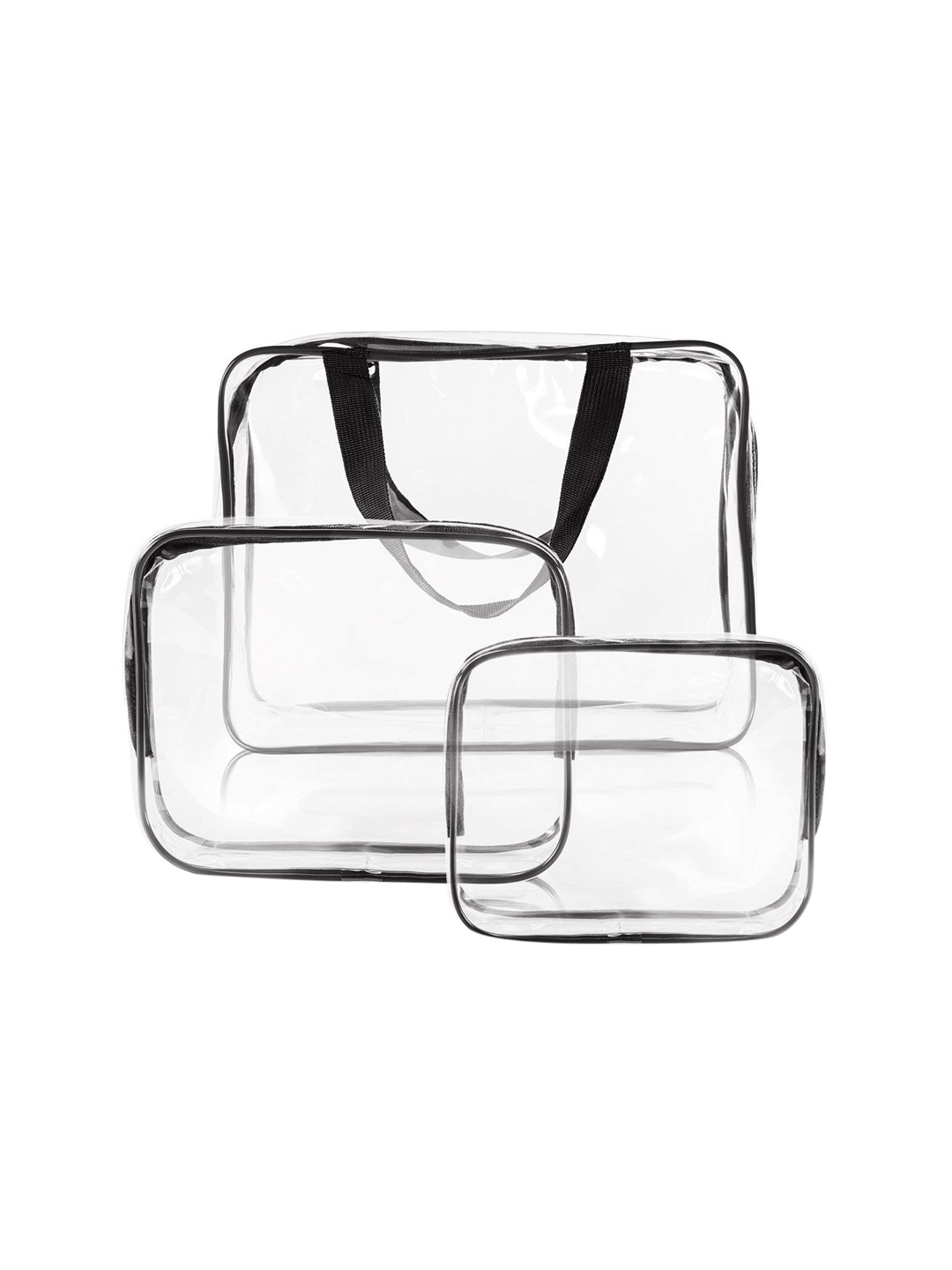 HOUSE OF QUIRK Set Of 3 White Solid Makeup Storage Organisers