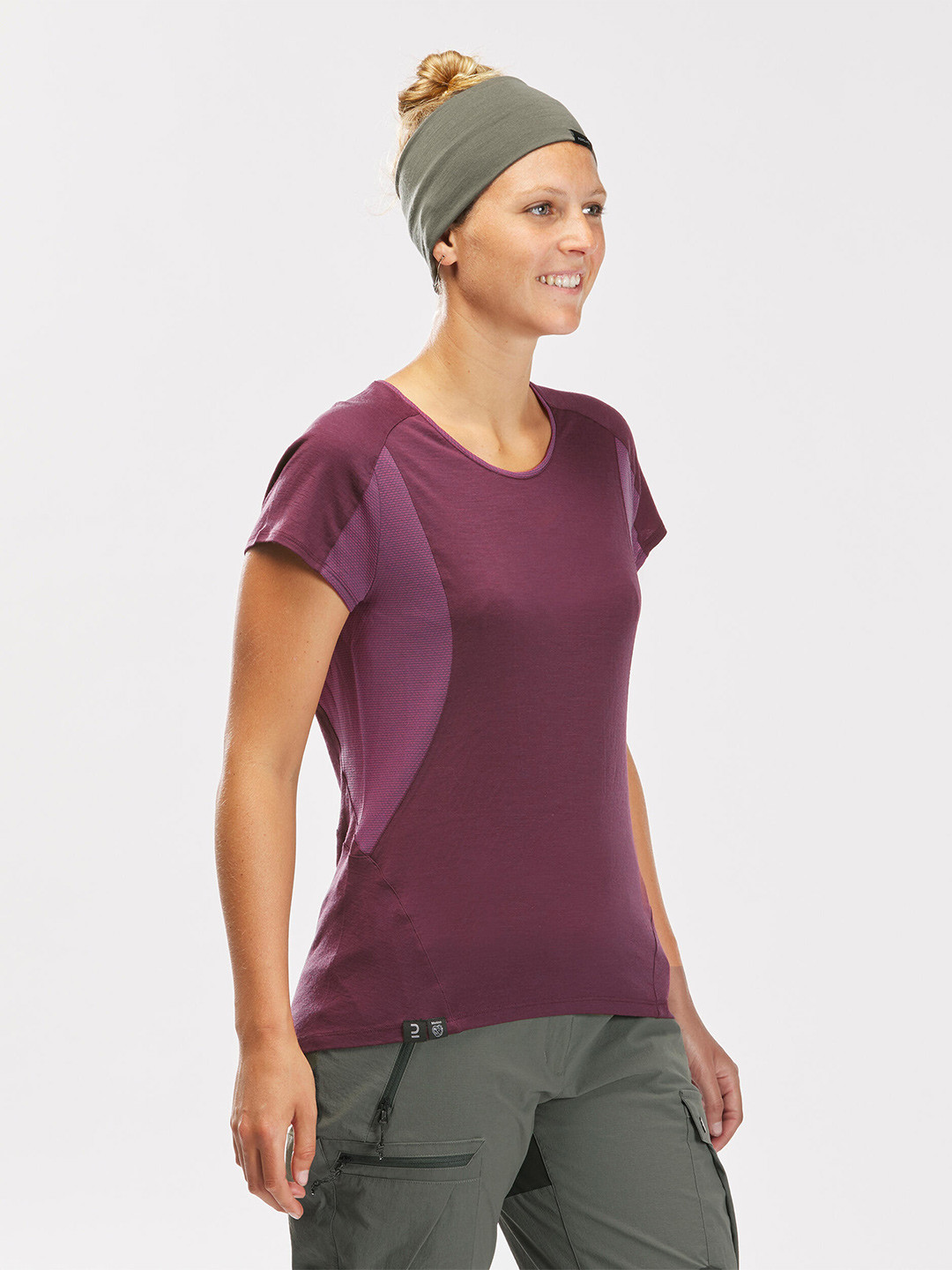 Decathlon Women Purple Trekking  MT500 T-shirt