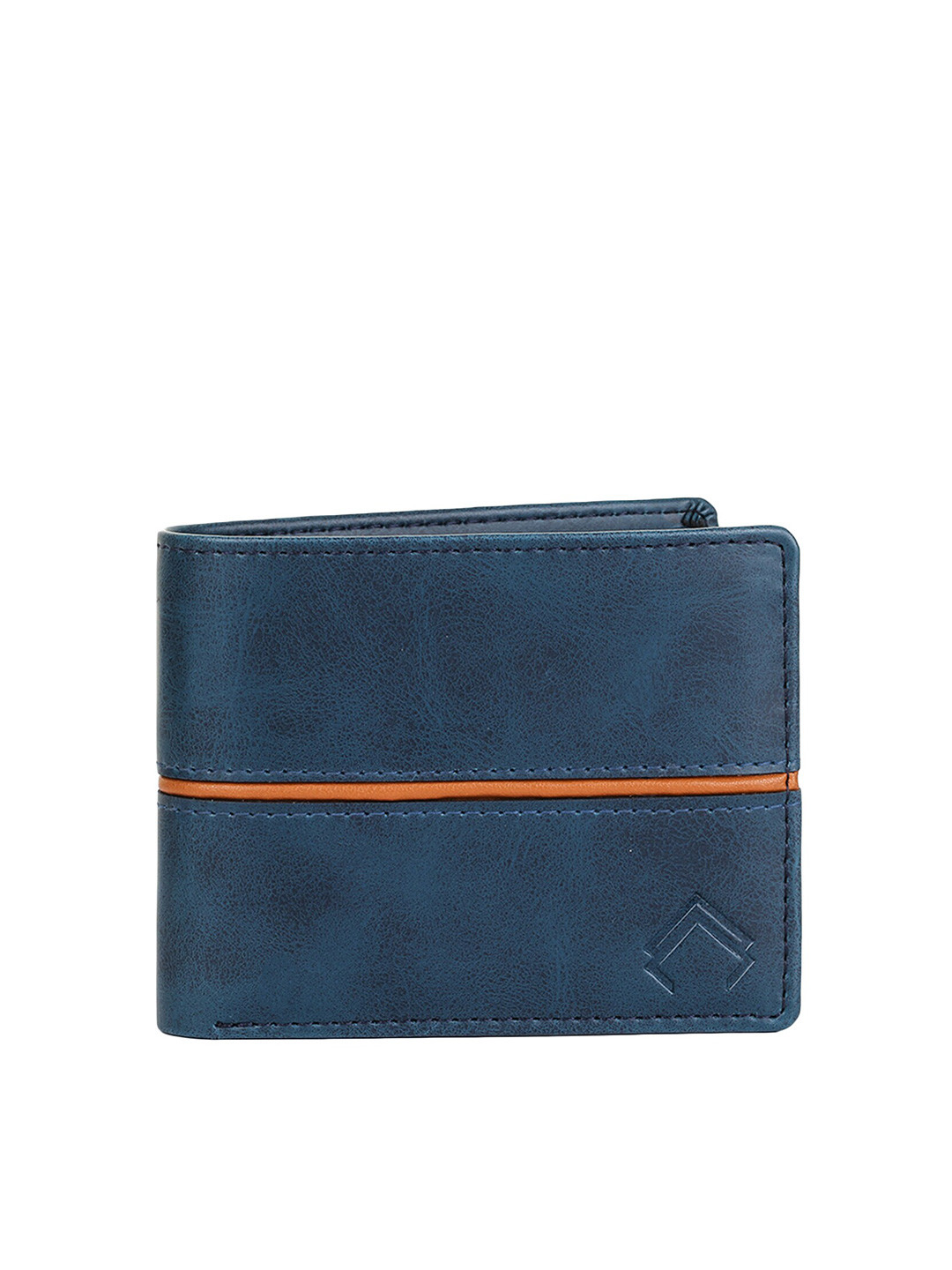 ALLY CARTER Men Teal & Orange PU Two Fold Wallet