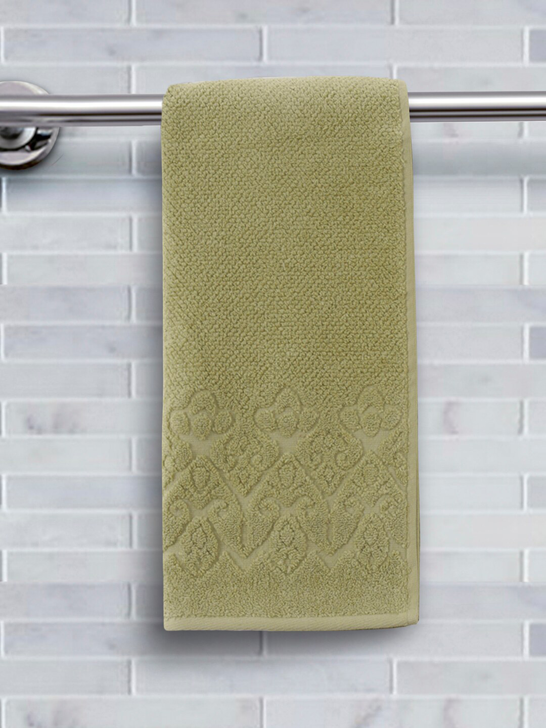 MASPAR Green Windsor 550 GSM Cotton Jacquard Face Towel Set