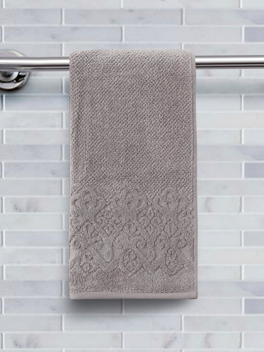 MASPAR Grey 550 GSM Pure Cotton Hand Towel