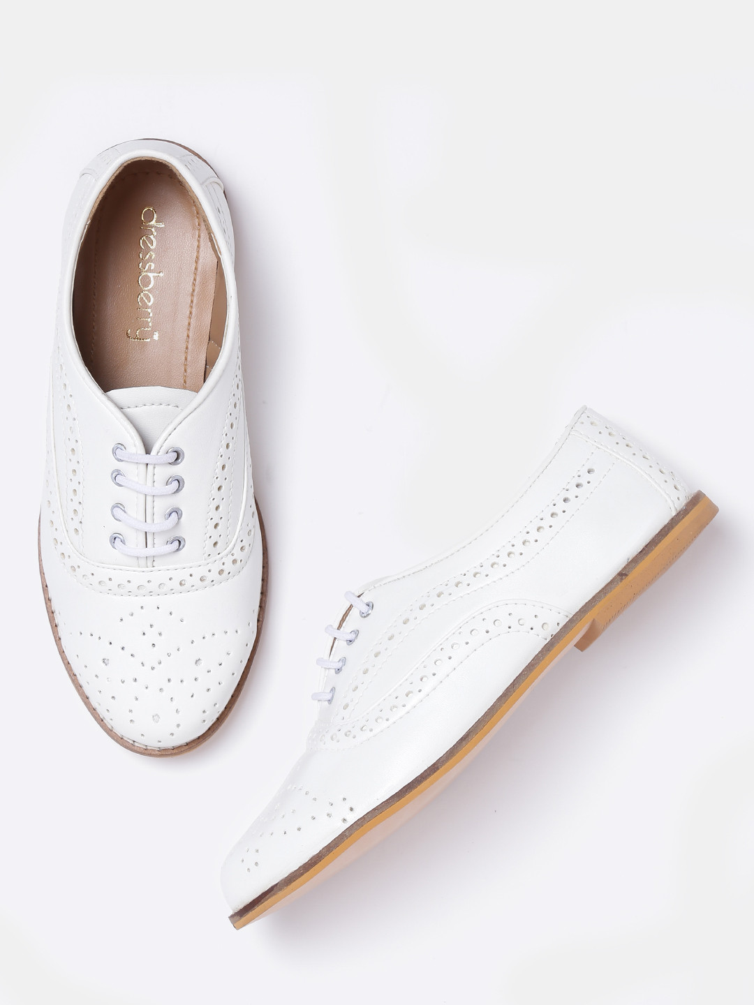 White Brogues - Casual Shoes for Women 