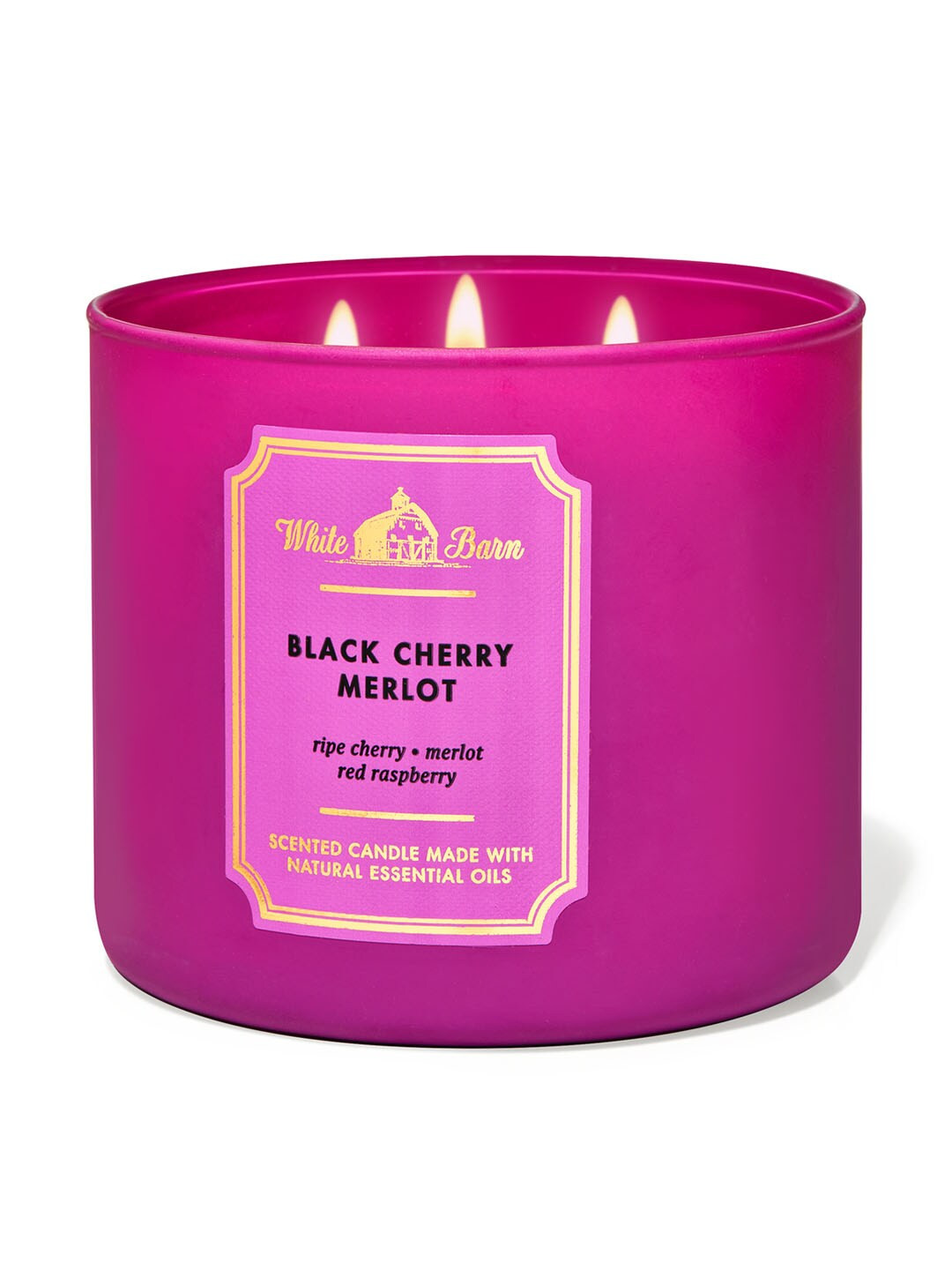 Bath & Body Works Black Cherry Merlot 3-Wick Scented Candle - 411g
