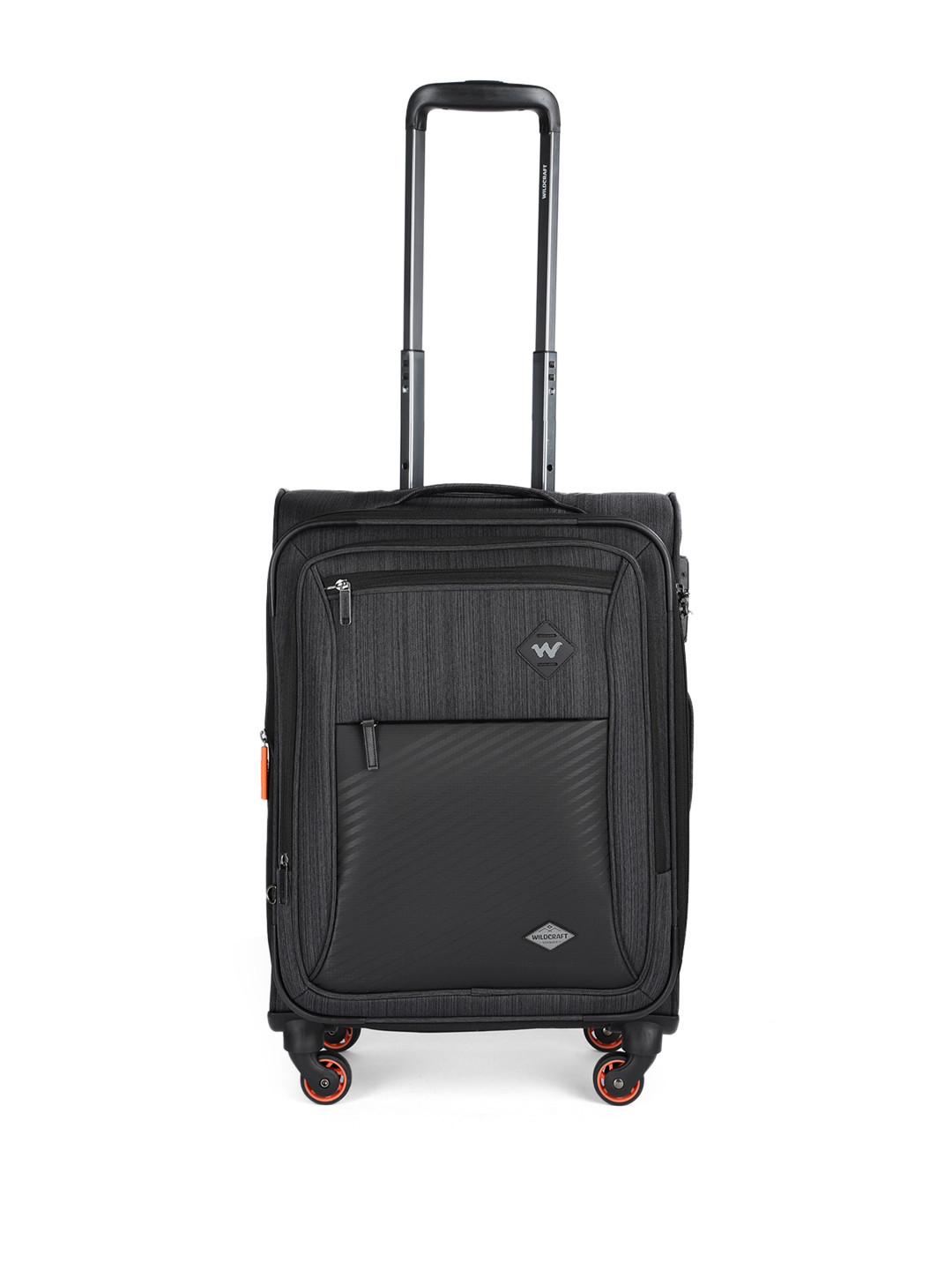Wildcraft Unisex Black Soft Textured Pollux Cabin Trolley Suitcase