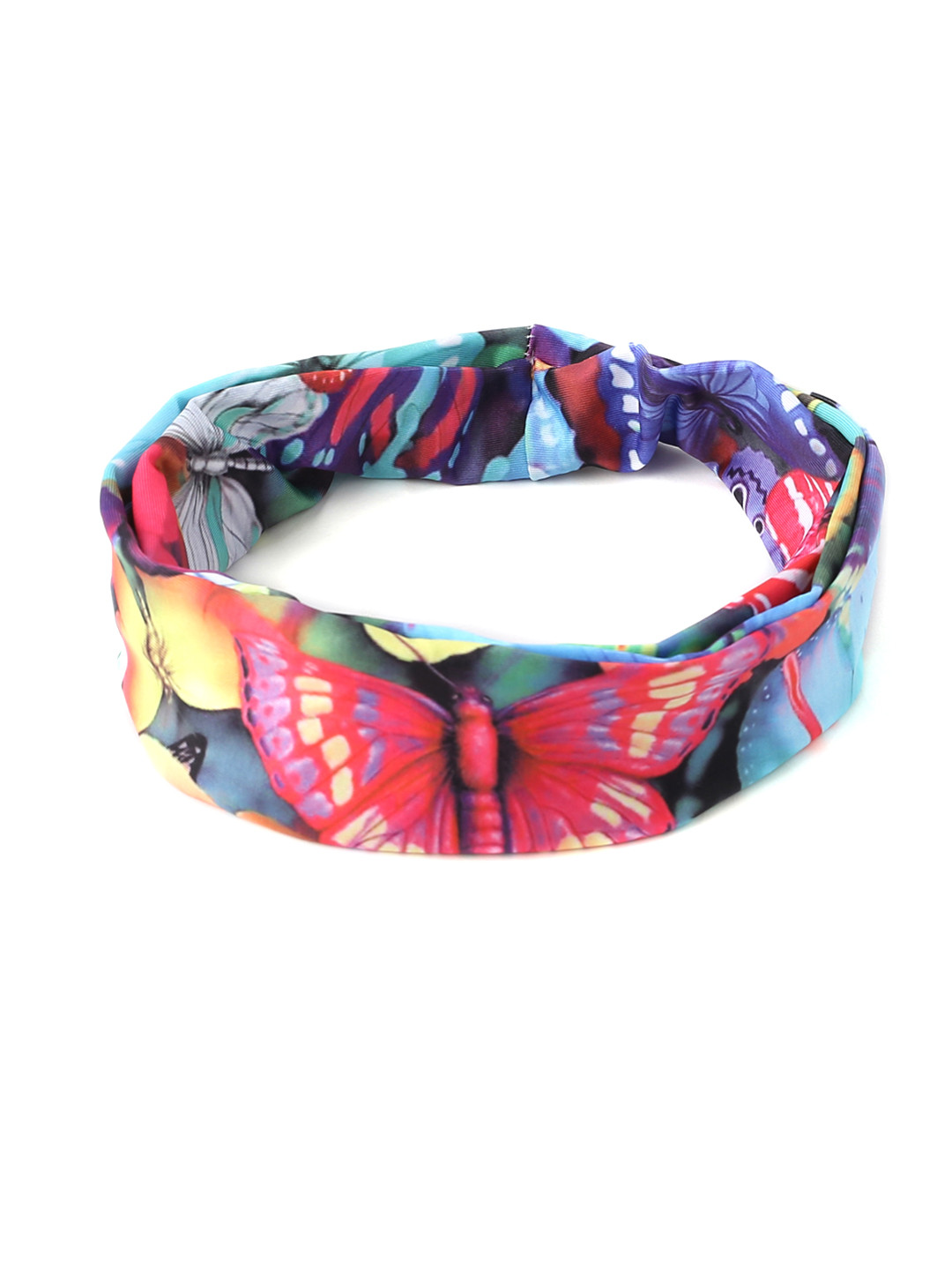 Yellow Chimes Girls Blue & Red Printed Headband