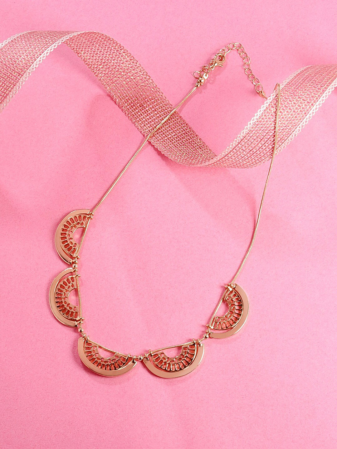 ToniQ Gold-Toned Gold-Plated Statement Necklace