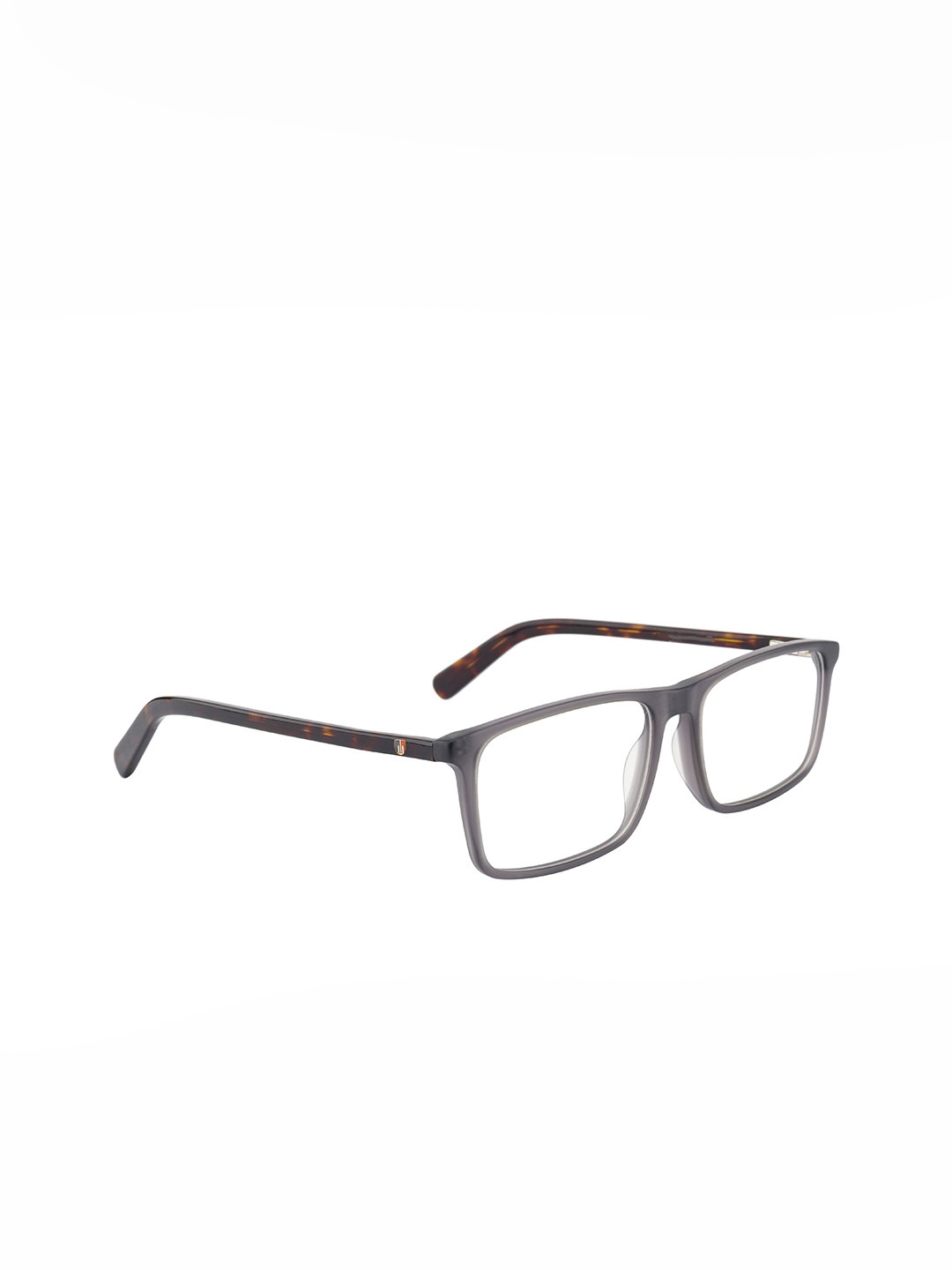 Ted Smith Unisex Grey & Gun-Metal Toned Wayfarer Frames
